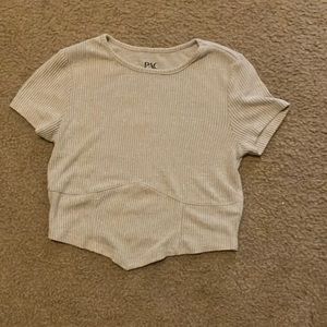 Pac Sun PacCares Tan T-shirt Bustier Top
